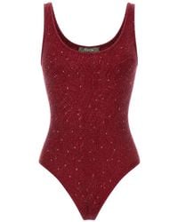 Toccin - Sheila Sequin-Embellished Ribbed Bodysuit - Lyst