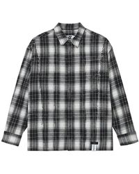 Izzue - Frayed-Detailing Check-Pattern Shirt - Lyst