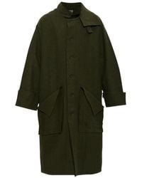 Yohji Yamamoto - Coat With Stand-Up Collar - Lyst