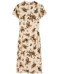 Jil Sander - Envers Satin Printed Dress - Lyst