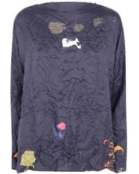 Daniela Gregis - Crinkled-Silk Blouse - Lyst