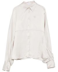 Brunello Cucinelli - Batwing-Sleeve Silk Shirt - Lyst