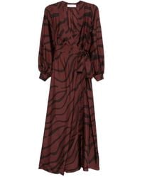 Raquel Diniz - Zebra-Print Wrap Dress - Lyst