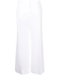 P.A.R.O.S.H. - High-Waist-Hose Mit Weitem Bein - Lyst