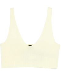 ALPHATAURI - V-Neck Ribbed Top - Lyst