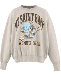 SAINT Mxxxxxx - Graphic-Print Crew-Neck Sweatshirt - Lyst