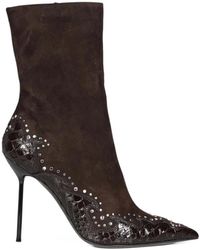 Paris Texas - Lidia Queen Of Hearts Ankle Boots - Lyst