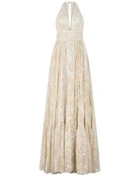 Roberto Cavalli - Long Dress With Ornamental Motif - Lyst