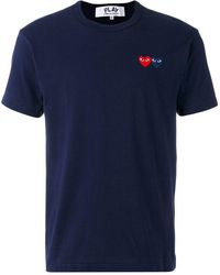COMME DES GARÇONS PLAY - T-Shirt mit Herz-Patches - Lyst