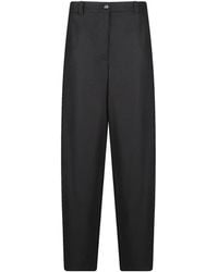Pinko - Logo-Patch Wide-Leg Trousers - Lyst