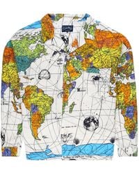 SAINT Mxxxxxx - World Map Notched-Collar Shirt - Lyst