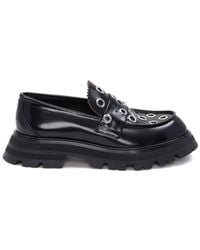 Alexander McQueen - Wander eyelet loafers - zapatos planos elegantes - Lyst