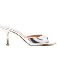 The Seller - Metallic Open-Toe Mules - Lyst
