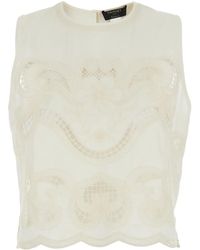 Twinset - Bluse mit Lochstickerei - Lyst