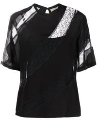 Elie Saab - Lace-Panelled T-Shirt - Lyst