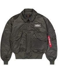 Alpha Industries - Cwu 45 Embroidered Bomber Jacket - Lyst
