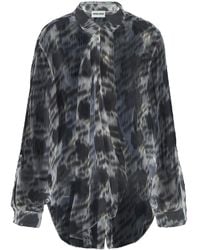 Giorgio Armani - Abstract-Print Silk Shirt - Lyst