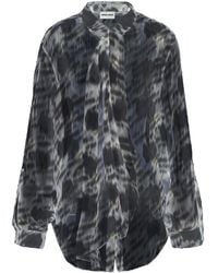 Giorgio Armani - Abstract-Print Silk Shirt - Lyst