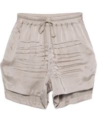 Rick Owens - Pleated Drawstring Shorts - Lyst