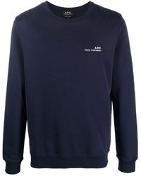 A.P.C. - Item Logo-print Sweatshirt - Lyst