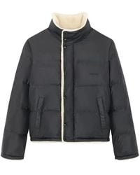 Saint Laurent - Puff Down Shearling Lined Jacket - Lyst