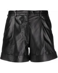 Manokhi - Jett High-Waisted Leather Shorts - Lyst