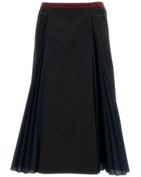 Plan C - プリーツAラインミディスカート - Lyst