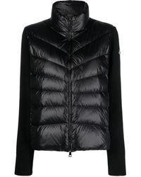 Moncler - Knitted-panel Puffer Jacket - Lyst