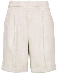 Peserico - Pantalones cortos de vestir con pinzas - Lyst