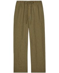 STAUD - Mateo Striped Straight-Leg Trousers - Lyst