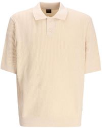 BOSS - Pull Côtelé À Col Polo - Lyst