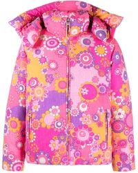 ERL - Floral-Print Padded Jacket - Lyst