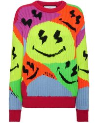 Philipp Plein - Gerippter Strickpullover Mit Smiley-Intarsie - Lyst