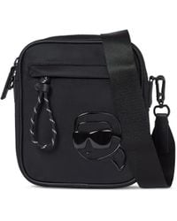 Karl Lagerfeld - Ikon Crossbodytas Met Tonale Print - Lyst