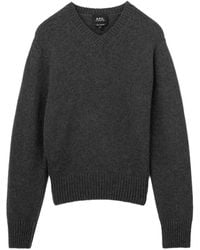 A.P.C. - Pullover Mit Gerippten Details - Lyst