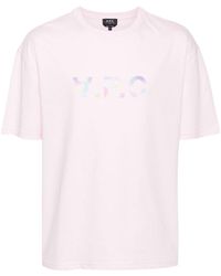 A.P.C. - T-shirts And Polos Pink - Lyst