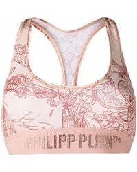 Philipp Plein - Soutien-Gorge Imprimé À Bande Logo - Lyst