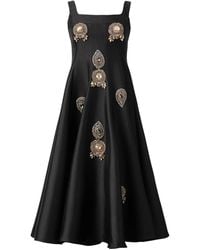 ARAFTU - Vestido Midi Con Cuello Cuadrado - Lyst