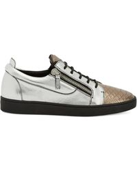 Giuseppe Zanotti - Baskets Frankie En Cuir À Détails De Zips - Lyst