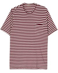 Massimo Alba - Striped Cotton-linen-blend T-shirt - Lyst