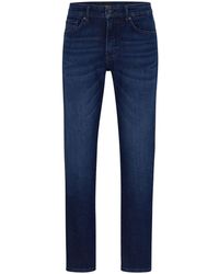 BOSS - Mid-Rise Straight-Leg Jeans - Lyst