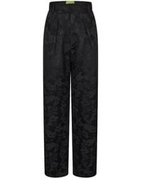 Shanghai Tang - Jacquard Straight Trousers - Lyst