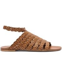 Casadei - Woven Buckled Sandals - Lyst