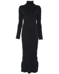 Iceberg - Ribbed-Knit Roll-Neck Maxi Dress - Lyst
