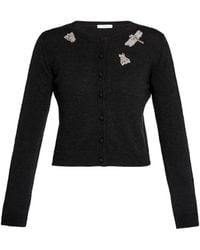 Erdem - Embellished Crew Neck Cardigan - Lyst