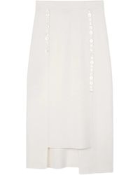 Ports 1961 - Falda midi con botones - Lyst