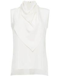 Adam Lippes - Draped-Neck Top - Lyst
