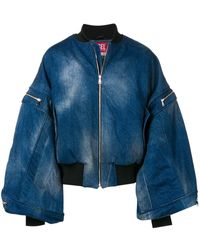Diesel Red Tag Denim Jasje Met Vleermuismouwen - Blauw