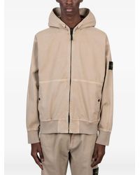 Stone Island - Veste Panama 6100068 En Coton Biologique À Effet Usé - Lyst
