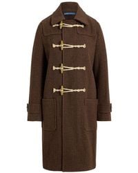 Polo Ralph Lauren - Houndstooth Wool Toggle Coat - Lyst